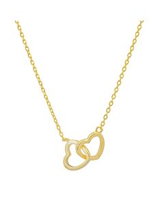 Kylie Harper 14k Gold Over Silver "Interlocking Love" Hearts Necklace