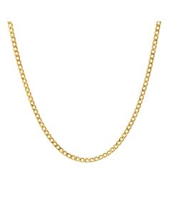 Kylie Harper Unisex 14K Yellow Gold 2.25mm Miami Cuban Curb Link Chain Necklace, 16" - 20"
