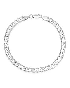 Kylie Harper Men's Italian Sterling Silver 8.5" Miami Cuban Curb Chain Bracelet