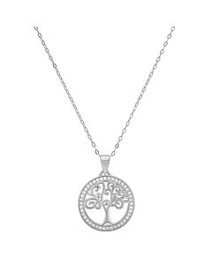 Kylie Harper Sterling Silver CZ Tree of Life Pendant