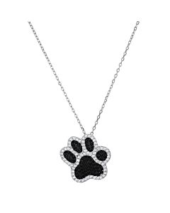 Kylie Harper Sterling Silver Cubic Zirconia  CZ Doggy Paw Pendant