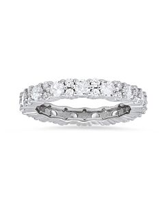 Kylie Harper Sterling Silver Cubic Zirconia  CZ Eternity Band Ring
