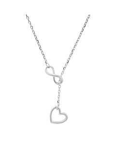 Kylie Harper Sterling Silver Infinity Heart Y Necklace