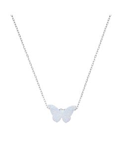 Kylie Harper Sterling Silver Opal Butterfly Necklace