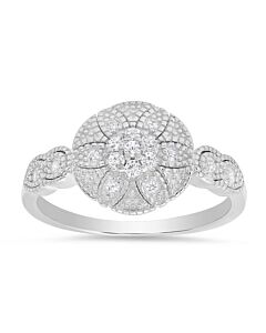 Kylie Harper Sterling Silver Vintage Floral Ring