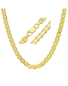 Kylie Harper Thick/Heavy Men's Italian 14k Gold Over Silver Mariner Chain - 22"-24"
