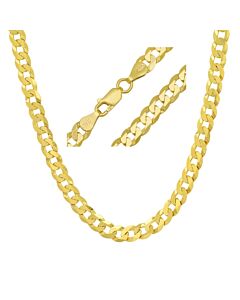 Kylie Harper Thick/Heavy Men's Italian 14k Gold Over Silver Miami Cuban Curb Chain - 22"-30"