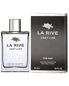 La Rive Men's Grey Line EDT Spray 3.0 oz Fragrances 5906735234077