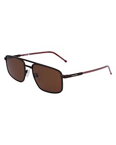 Lacoste 56 mm Matte Brown Sunglasses