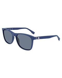 Lacoste 57 mm Matte Blue Sunglasses