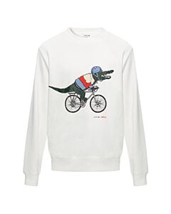 Lacoste X Netflix Cotton Fleece Crocodile Print Sweatshirt