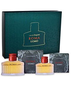 Laura Biagiotti Men's Roma Passione Uomo Gift Set Fragrances 8058045429616