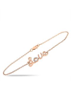 LB Exclusive 14K Rose Gold 0.10 ct Diamond Love Bracelet