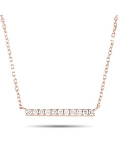 LB Exclusive 14K Rose Gold 0.10 ct Diamond Pendant Necklace