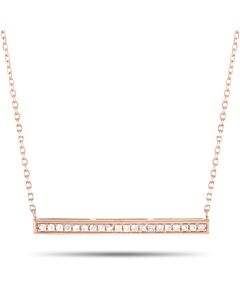 LB Exclusive 14K Rose Gold 0.10 ct Diamond Pendant Necklace
