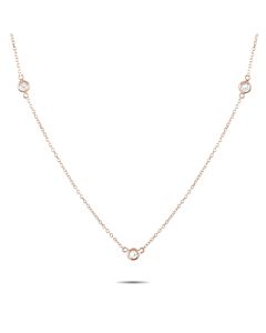 LB Exclusive 14K Rose Gold 0.15 ct Diamond Necklace