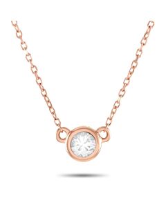 LB Exclusive 14K Rose Gold 0.16 ct Diamond Pendant Necklace