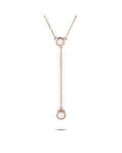 LB Exclusive 14K Rose Gold 0.20 ct Diamond Pendant Necklace