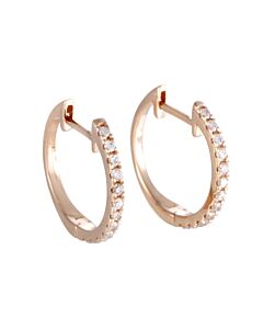 LB Exclusive 14K Rose Gold 0.22 ct Diamond Hoop Earrings