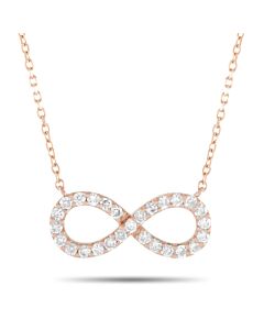 LB Exclusive 14K Rose Gold 0.30ct Diamond Infinity Symbol Necklace