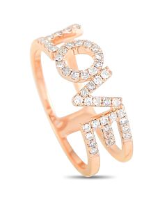 LB Exclusive 14K Rose Gold 0.35 ct Diamond Love Ring