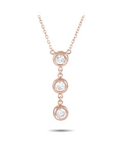LB Exclusive 14K Rose Gold 0.35 ct Diamond Pendant Necklace