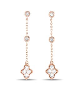 LB Exclusive 14K Rose Gold 0.40 ct Diamond Dangle Earrings