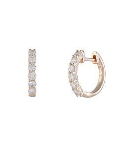 LB Exclusive 14K Rose Gold 0.75 ct Diamond Hoop Earrings