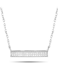 LB Exclusive 14K White Gold 0.10 ct Diamond Pendant Necklace