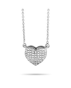 LB Exclusive 14K White Gold 0.16ct Diamond Pendant Necklace