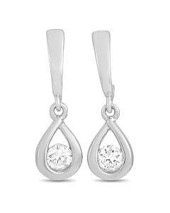 LB Exclusive 14K White Gold 0.20ct Diamond Earrings