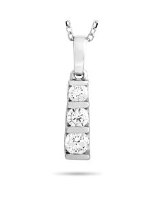 LB Exclusive 14K White Gold 0.25 ct Diamond Pendant Necklace