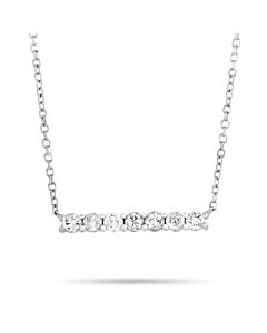 LB Exclusive 14K White Gold 0.25ct Diamond Bar Necklace
