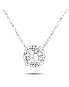 LB Exclusive 14K White Gold 0.25ct Diamond Necklace PN14731