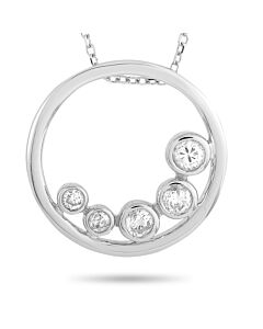 LB Exclusive 14K White Gold 0.25ct Diamond Pendant Necklace