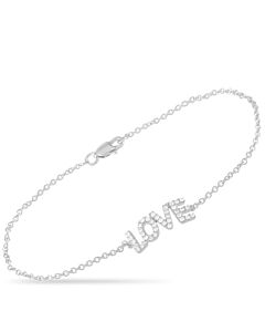 LB Exclusive 14K White Gold 0.30 ct Diamond Love Bracelet