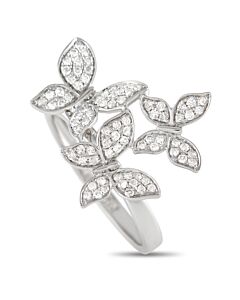 LB Exclusive 14K White Gold 0.30ct Diamond Butterfly Ring