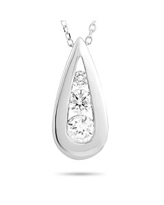 LB Exclusive 14K White Gold 0.35 ct Diamond Pendant Necklace