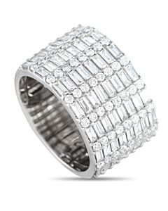 LB Exclusive 14K White Gold Diamond 2.48 ct Wide Band Ring