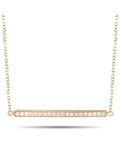 LB Exclusive 14K Yellow Gold 0.10 ct Diamond Pendant Necklace