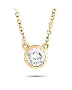 LB Exclusive 14K Yellow Gold 0.25ct Diamond Solitaire Necklace