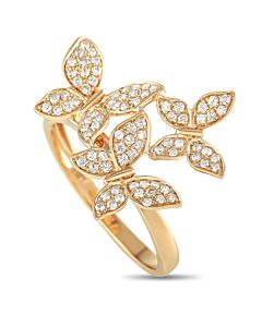 LB Exclusive 14K Yellow Gold 0.30 ct Diamond Butterfly Ring