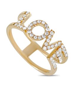 LB Exclusive 14K Yellow Gold 0.35 ct Diamond Love Ring