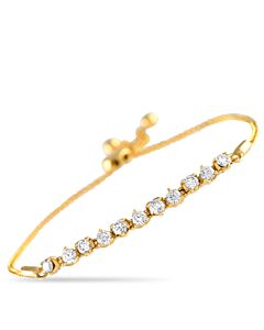 LB Exclusive 14K Yellow Gold 1.0ct Diamond Bolo Bracelet BR09793