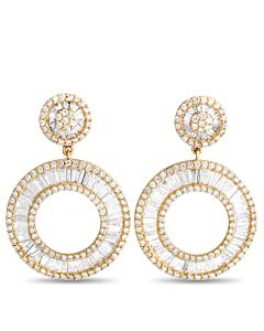 LB Exclusive 18K White and Yellow Gold 4.75 ct Diamond Earrings