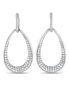 LB Exclusive 18K White Gold 3.05ct Diamond Drop Earrings