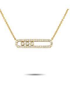 LB Exclusive 18K Yellow Gold 0.70ct Sliding Diamond Necklace