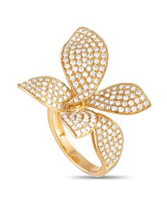 LB Exclusive 18K Yellow Gold 1.85ct Diamond Orchid Ring