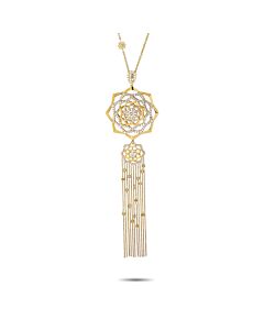 LB Exclusive 18K Yellow Gold 5.33 ct Diamond Pendant Necklace