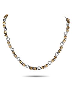 LB Exclusive 18K Yellow Gold and Silver Necklace